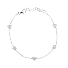 Load image into Gallery viewer, Diamond Hearts By The Yard Bracelet
