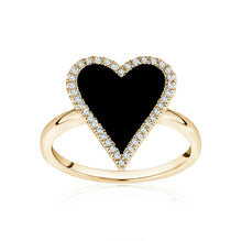 Load image into Gallery viewer, Black Onyx Heart Ring
