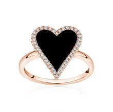 Load image into Gallery viewer, Black Onyx Heart Ring
