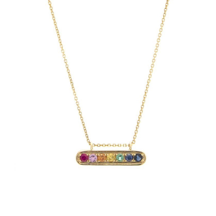 Rainbow Bar Necklace